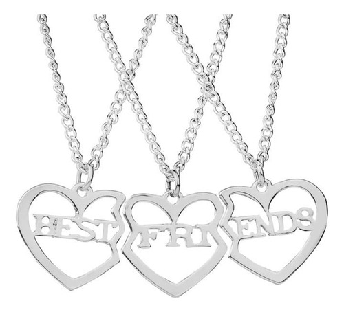 Set Tres Collares Mejores Amigos Best Friends Regalo