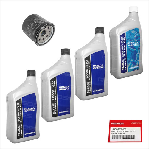 Kit Service Motor Fuera Borda Bf Honda Aceites Mas Filtro Kv