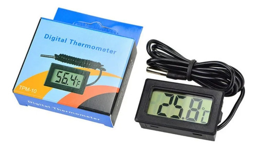 Mini Termómetro Digital Lcd Con Sonda Impermeable