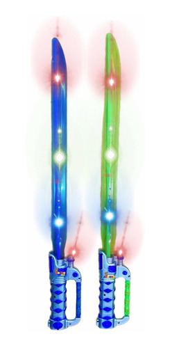 6 Espada Con Luz Led Con Sonido Al Movimiento Y Laser Sable