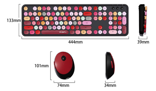 Set De Teclado Y Ratón Mofii Sw En Negro-rojo