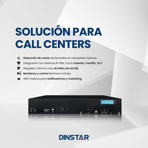 Gateway Gsm Dinstar Uc2000 32 Canales 4g Para Call Center