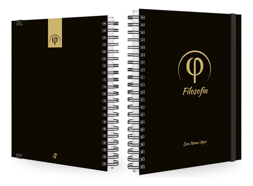 Caderno Universitário Plus Personalizado Profis. Ouro 10 Mat Cor Filosofia