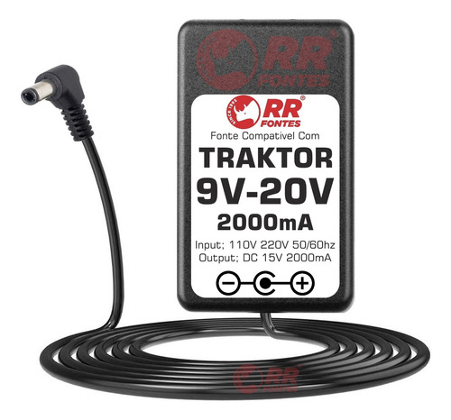 Fonte 9v-20v Para Dj Mixer Traktor Kontrol S5 S8 D2 S4 S2 Z1