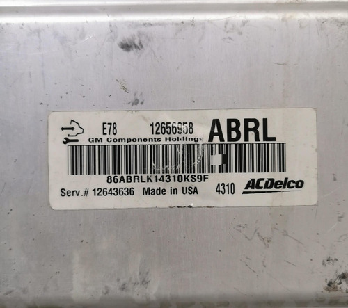 Computadora Motor Buick Encore 2015 1.4 Autom 12656958 Abrl (Usado)