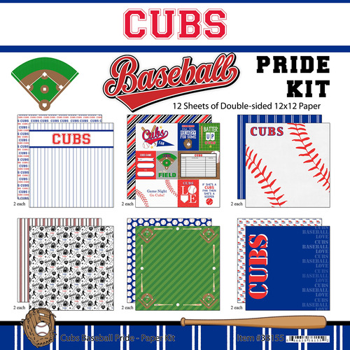 Scrapbook Customs Cubs Pride Kit Beisbol