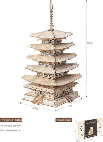 Rolife Wood Model Kits Para Adultos Para Construir Puzzle...