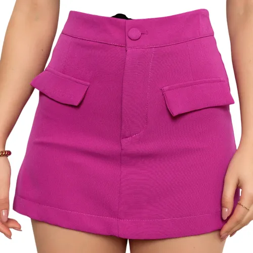 Short saia hotsell social cintura alta