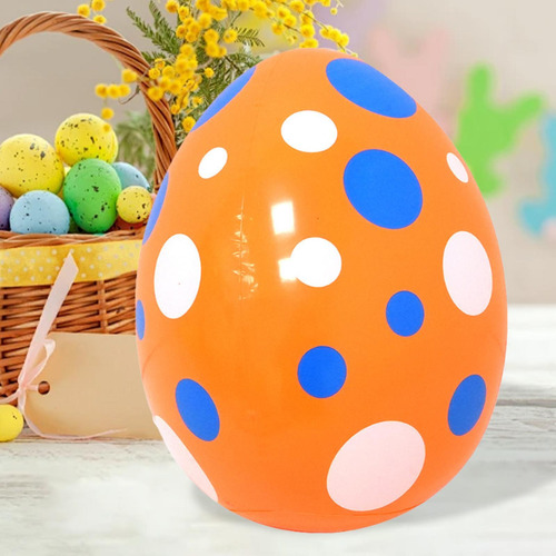 Decoración De Huevos De Pascua Inflable Decoración Naranja