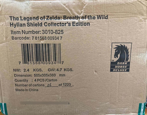 Legend Of Zelda Breath Wild Hylian Shield Dark Horse Deluxe