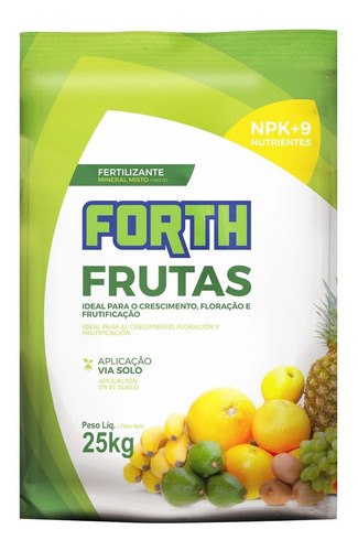 Adubo Fertilizante Forth Frutas Saco 25kg Nutrição Floração