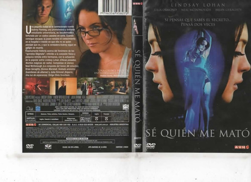 Sé Quién Me Mató - Dvd Original - Buen Estado