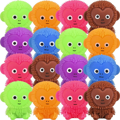 Mini Puffer Monkeys,   De 24,  S Para Apretar Monos Par...