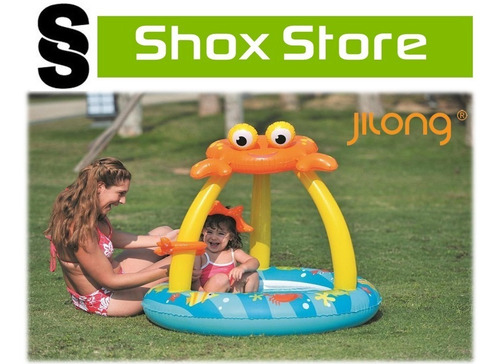 Imagen 4 de 6 de Pileta Inflable Infantil Cangrejo Techo Accesorios Palermo