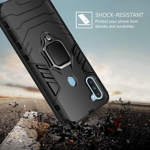Funda Uso Rudo Carcasa Para Samsung Galaxy A11/m11 +mica Negro Samsung Galaxy A11/m11