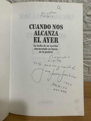 Cuando Nos Alcanza El Ayer/ José León Sánchez (Usado)