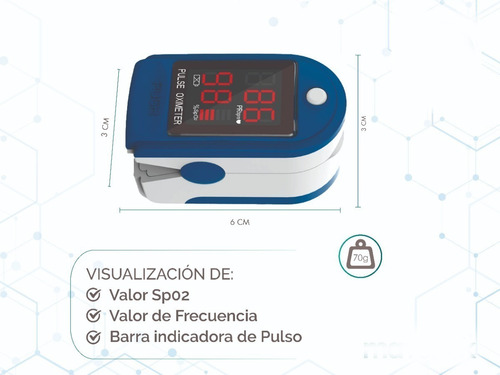 Combo Salud: Oximetro Digital Saturometro Pulso + Termometro