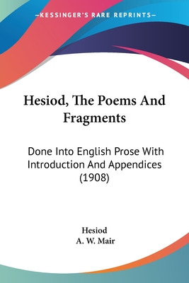 Libro Hesiod, The Poems And Fragments: Done Into English ...