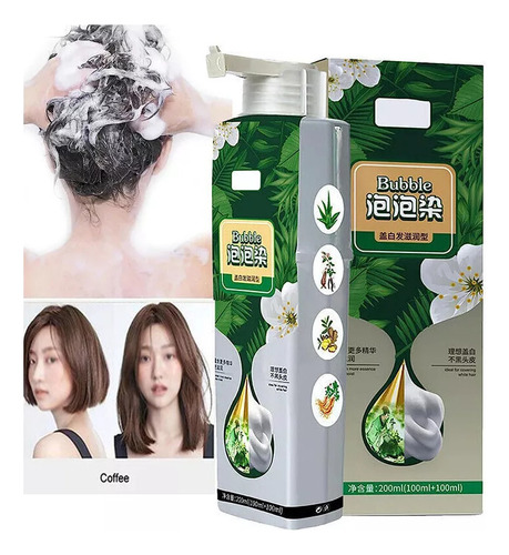 C. 3 En 1 Champú De Tinte De Cabello 200 Ml Naturales