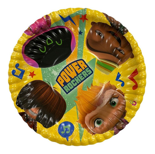 Plato Para Cumpleaños 10u - Mini Beat Power Rockers