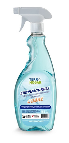 Limpiador Vidrios Líquido Multiuso Cobre Terrahogar 500ml