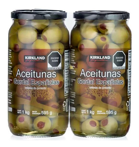 Aceitunas Españolas Rellenas C/pimiento 2pz De 595g Kirkland