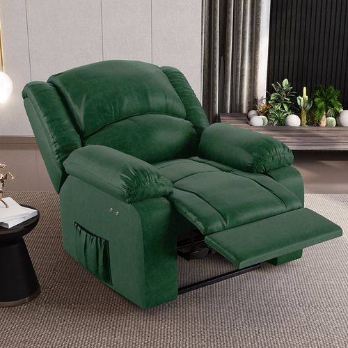 Poltrona Do Papai Reclinável Melim Power Touch Usb Pu Fh1 Cor Verde