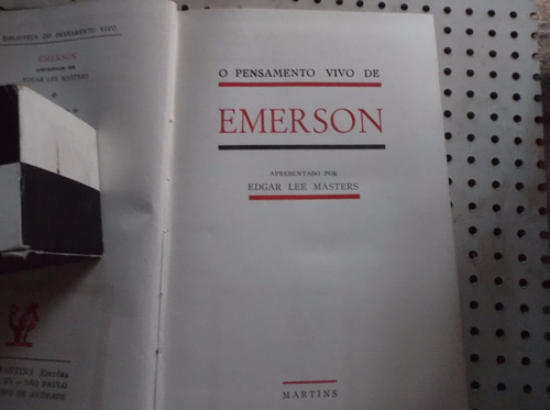 Imagem 3 de 5 de Livro Pensamento Vivo De Emerson Ano 1965 N1707