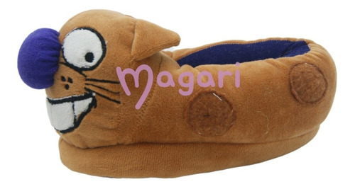 Pantuflas Catdog Gato Perro Marrón Cómodas Pantufla