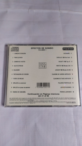 Efectos De Sonido Música Antigua Disco Compacto Original (Usado)