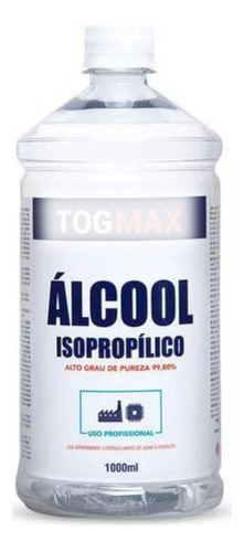 Álcool Isopropilico 99,9% Limpeza Tela Placa Eletrônico 1lt
