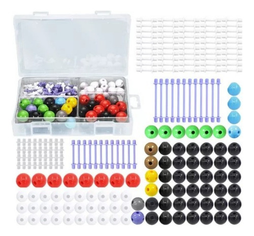 189 Pzs Kit Modelo De Estructura Molecular Atómica Química