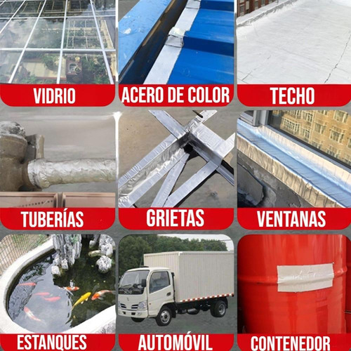 Cinta Tapagoteras Para Techo Adhesiva 5 Cm X 5 Metros