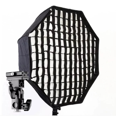 Octabox 95cm + Grid Panal Red 95cm + Bracket Soporte Flash