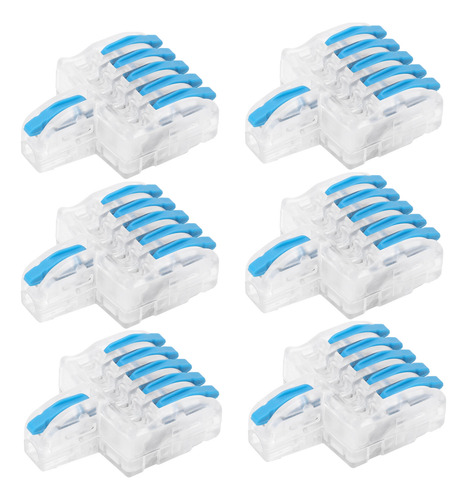 Conector Rápido Spl Azul De 1 Entrada Y 5 Salidas, 20 Piezas