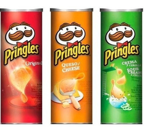 Imagen 2 de 3 de Papas Crujientes Pringles Americanas Importadas Tripack