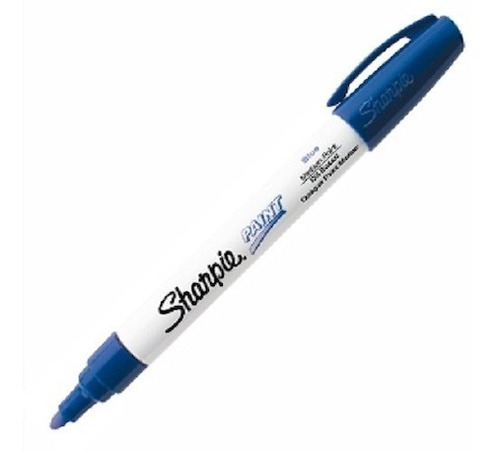 Marcador Sharpie Paint Pintura Al Aceite Esmalte Resistente Color Azul