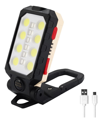 Luz Trabajo Led 4 Modo Iluminacion Recargable Usb Base Para