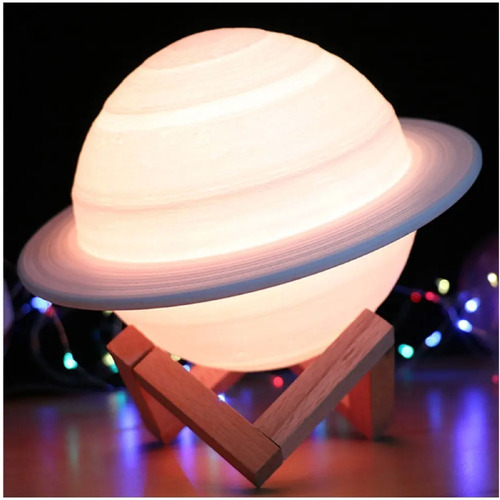 Lámpara De Noche Saturno Con Soporte De Luz Nocturna