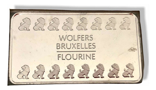 Medalla Plata 1 Oz Wolfers Bruxelles Fluorine  Franklin Mint
