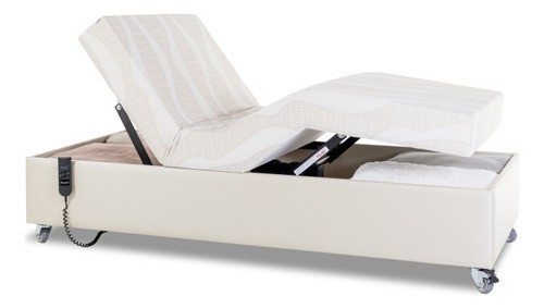 Cama Fawler Elétrica Century 0,89x1,89m Com Colchão Acoplad Cor Branco 127/220V