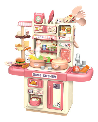 Kit Cozinha Infantil Com Acessorios Luz Som Rosa Zippy Toys