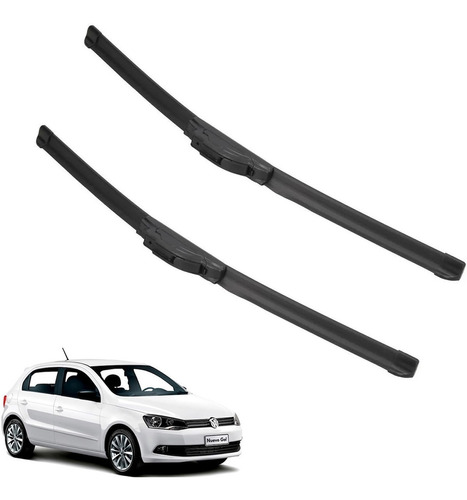 Kit 2 Escobillas Delanteras Flex Goma Vw Polo 2018 A 2021