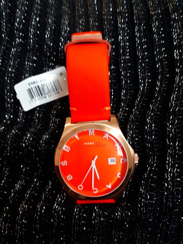 Relógio Original Marc Jacobs Dourado E Laranja