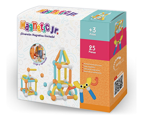 Bloques Magneticos Juego De Ingenio Magnetic Jr 25 Pzs