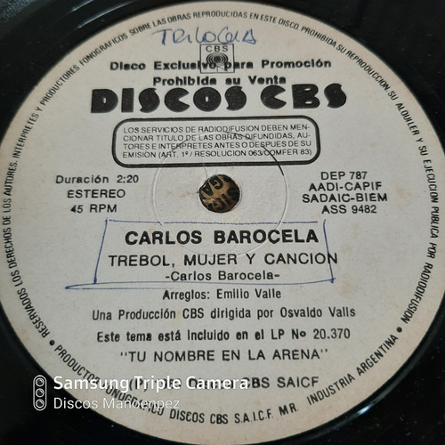 Simple Carlos Barocela Discos Cbs C21