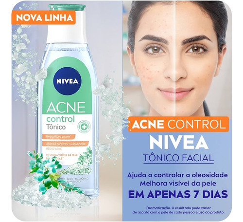 Tonico Acne Control + Esfoliante Facial Reduz Oleosidade