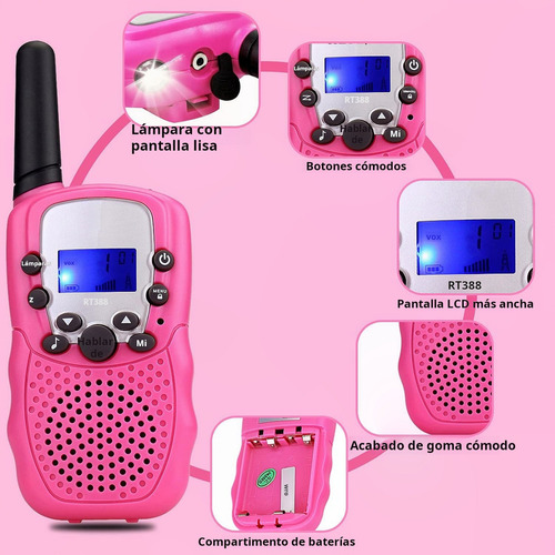 ..radio Walkie Talkie Para Niños Con 22 Canales 3 Millas 2 P