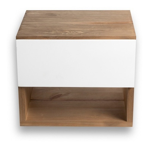 Imagen 5 de 10 de Mesa Mesita Luz Flotante Con Cajon Corredera Metal Vintage