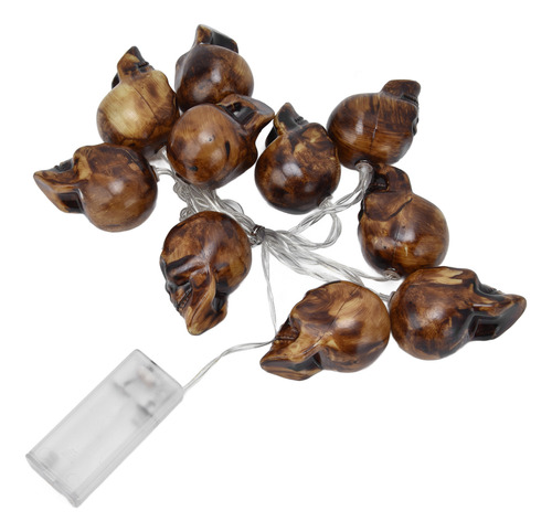 Cadena Led Con Forma De Calavera Para Halloween, 10 Led, Hor